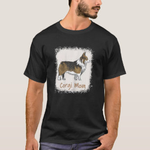 Frauen Corgi Mutter Gebleicht Süßer Hund T-Shirt