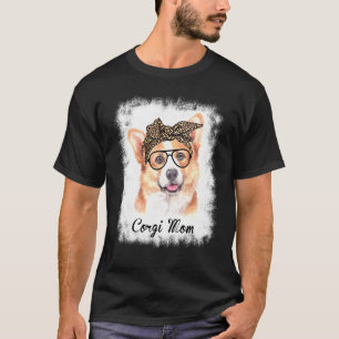Frauen Corgi Mutter Leopard Gebleicht Hund Haustie T-Shirt