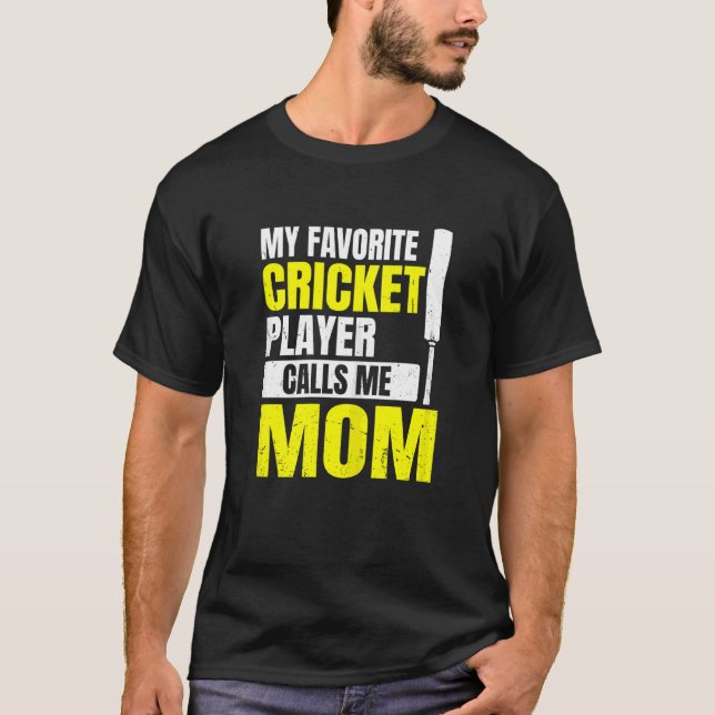 Frauen-Cricket-Spiel-Angebot für eine Mama eines C T-Shirt (Vorderseite)