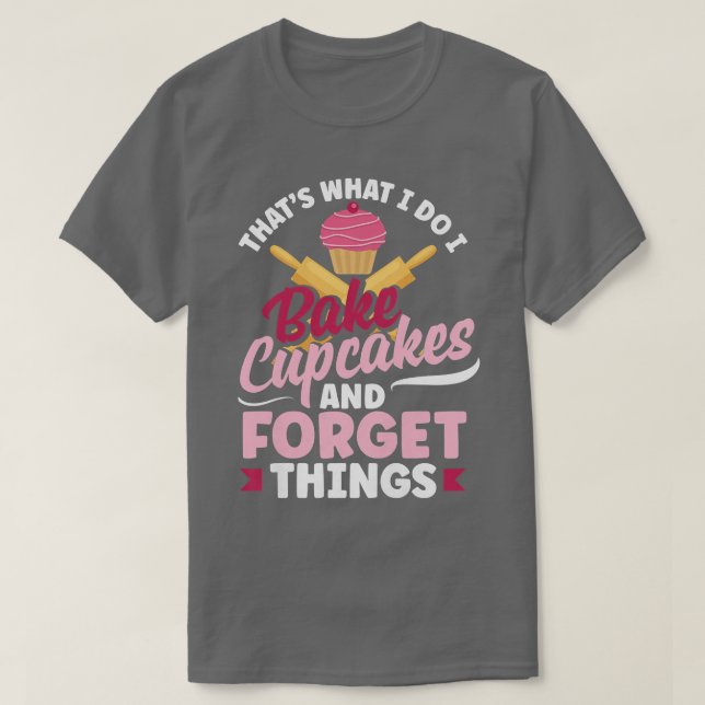 Frauen Cupcake Basteln Funny Bake Lover T-Shirt (Design vorne)