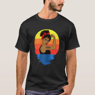 Frauen Curly Black Queen Afro Afro American T-Shirt