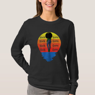 Frauen Curly Black Queen Afro American African T-Shirt