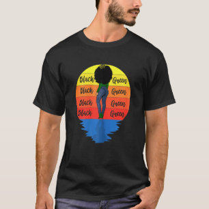 Frauen Curly Black Queen Afro American African T-Shirt