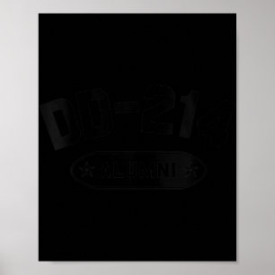 Frauen D-214 Alumni in schwarzen US-Militärveteran Poster