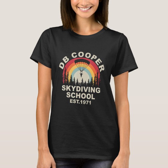 Frauen D B Coopers Skydiving School Portland VInta T-Shirt (Vorderseite)