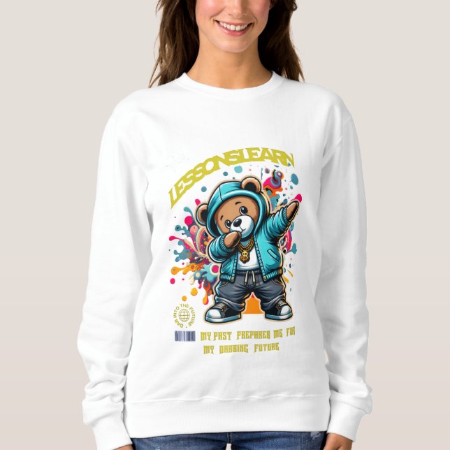 FRAUEN DABBING ZUKUNFT LERNEN SWEATSHIRT  (Vorderseite)