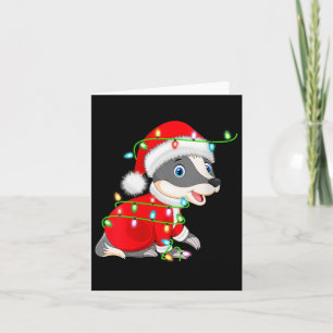 Frauen Dachs Weihnachtsbeleuchtung Weihnachtsmann Karte
