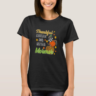 Frauen dankbar, dankbar gesegnet Mormor Herbstfall T-Shirt