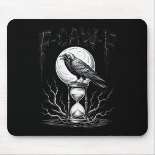 Frauen Dark Gothic F-caw-f Black Crow Moon Soky Ha Mousepad