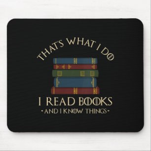 Frauen Das ist es, was ich tue. Ich lese Bücher un Mousepad
