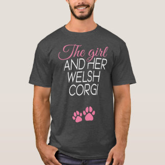 Frauen Das Mädchen und ihre walisischen Korgi Hund T-Shirt