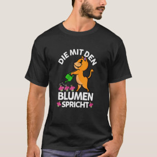 Frauen Der Florist Cat Gardener spricht mit dem Fl T-Shirt