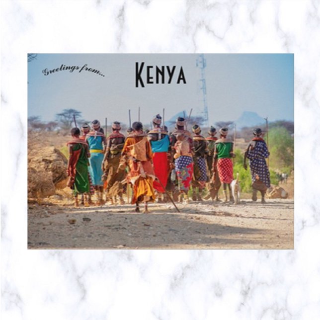 Frauen des Samburu-Stammes in Kenia Postkarte (Von Creator hochgeladen)