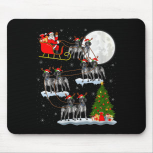 Frauen Deutscher Kurzhaariger Inter Hund Weihnacht Mousepad