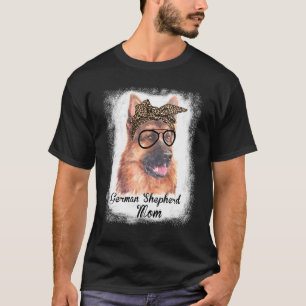 Frauen Deutscher Schäferhund Mutter Leopard Geblei T-Shirt