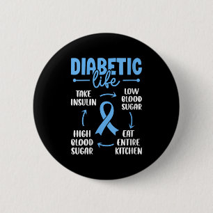 Frauen Diabetisches Leben Niedriges Blut Zucker es Button