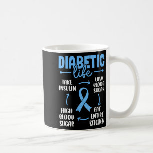 Frauen Diabetisches Leben Niedriges Blut Zucker es Kaffeetasse