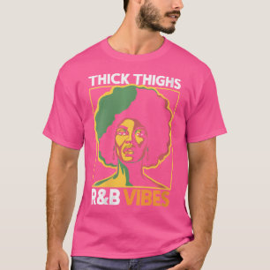 Frauen dicke Oberschenkel und RB-Stäbe Hüftspitze T-Shirt