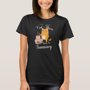 Frauen die beste Mama der Katze sind im Januar geb T-Shirt