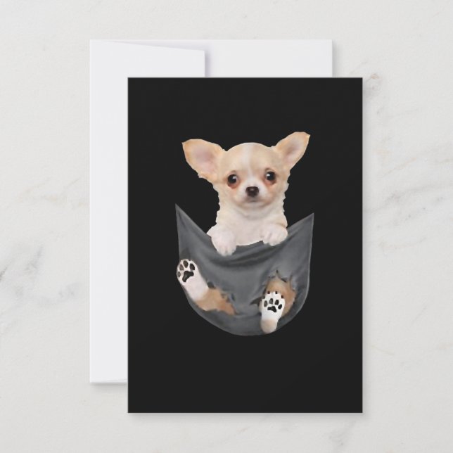 Frauen, die Chihuahua lieben, in ihren Pocket-Hund RSVP Karte (Vorderseite)