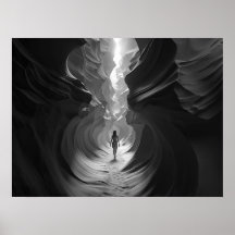 Frauen, die durch ein Canyon Golf B&W Foto gehen