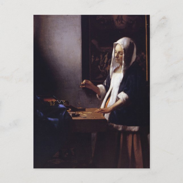 Frauen, die ein Gleichgewicht halten Postkarte (Vorderseite)