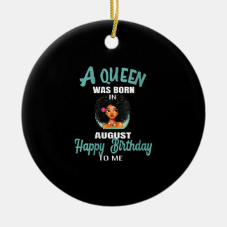 Frauen, die eine Königin im August zum Geburtstags Keramik Ornament