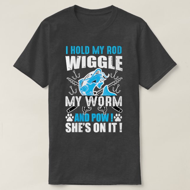 Frauen, die ich am Rod halte, wischen sich mein Wu T-Shirt (Design vorne)
