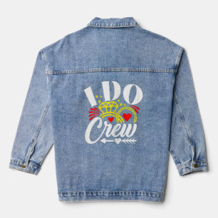 Frauen, die ich Crew Hochzeit Bride Squad Team nur Jeansjacke