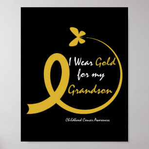 Frauen, die ich Gold für meinen Enkelsohn-Krebs im Poster