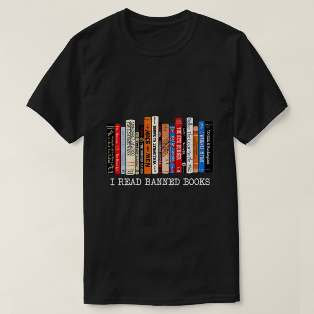 Frauen, die ich lese Banned Books Weekly Librarian T-Shirt (Design vorne)