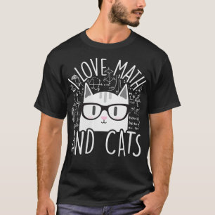 Frauen, die ich Liebe Mathe und Katzen Coole Katze T-Shirt