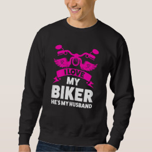 Frauen, die ich Liebe mein Fahrrad, er ist mein Mo Sweatshirt