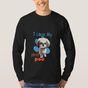 Frauen, die ich Liebe mein Shih Poo bester Hund Pa T-Shirt