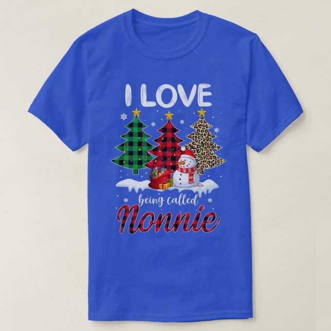 Frauen, die ich Liebe nenne, Oma Nonnie Snowman T-Shirt (Design vorne)