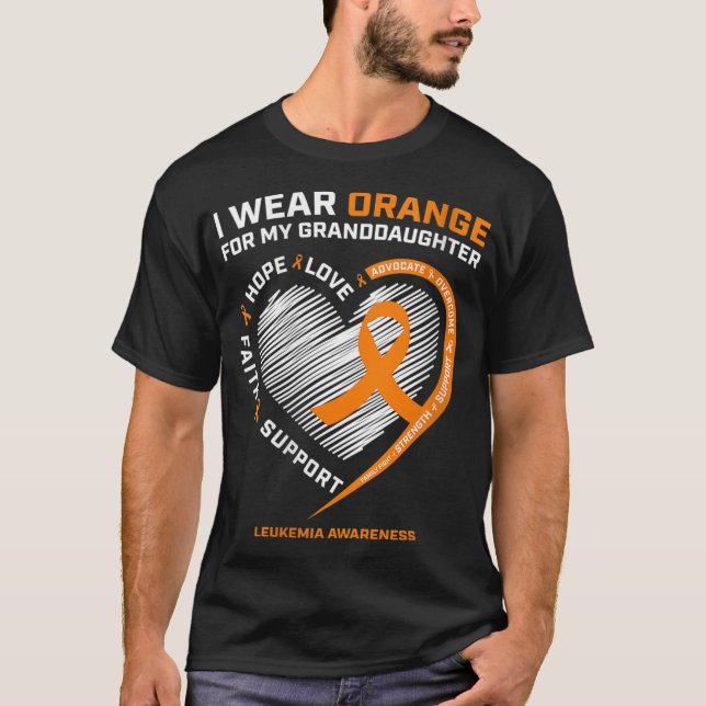 Frauen, die ich Orange für meine Enkeltochter Leuk T-Shirt (Vorderseite)