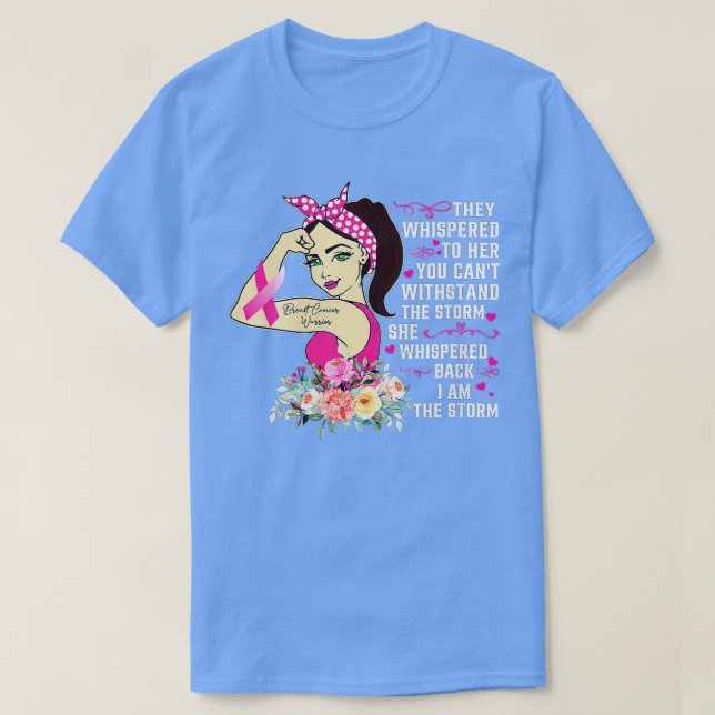 Frauen, die ich stürme, starke Frauen, die Brustkr T-Shirt (Design vorne)