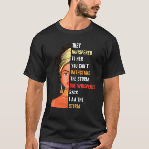Frauen, die ich stürmisch bin, flüstern sie zu ihr T-Shirt