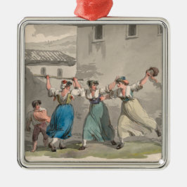 Frauen, die in Rom, Italien kämpfen (historische S Ornament Aus Metall