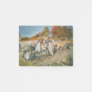 Frauen, die Kartoffeln graben Post-it Klebezettel