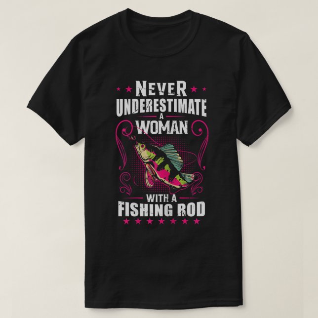 Frauen, die Lover Fish Women Weibchen mit einem Fi T-Shirt (Design vorne)