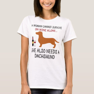 Frauen, die nicht allein auf Wein überleben können T-Shirt