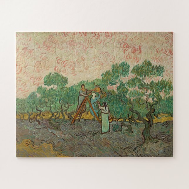 Frauen, die Oliven picken, Van Gogh Puzzle (Horizontal)