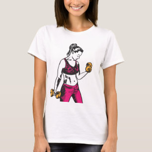 Frauen, die Personal Training Business gewichten T-Shirt