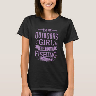 Frauen, die Shirt fischen Funny Fisherman mag es z