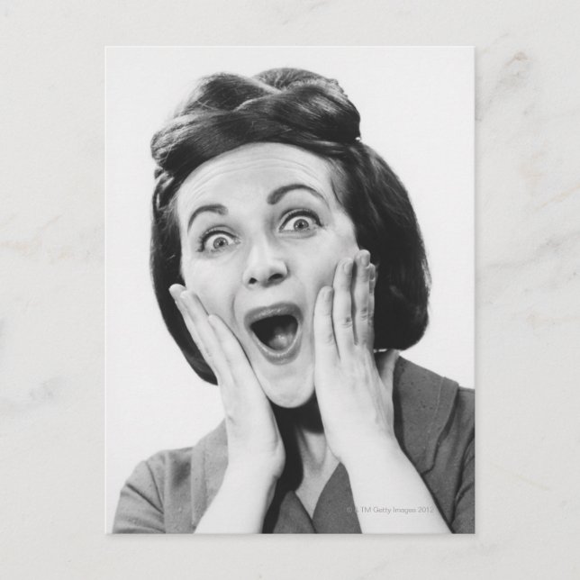 Frauen, die sich dem Gesicht stellen Postkarte (Vorderseite)