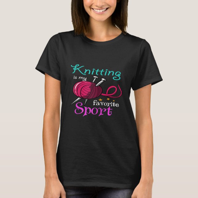 Frauen, die Sport-Königin spinnen, die ich Knitter T-Shirt (Vorderseite)