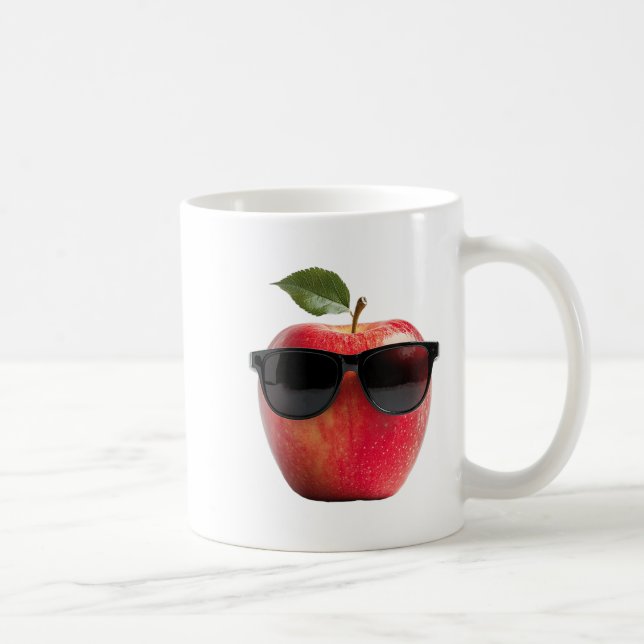 Frauen, die Sungles tragen Funny Fruit Costume Gra Kaffeetasse (Rechts)