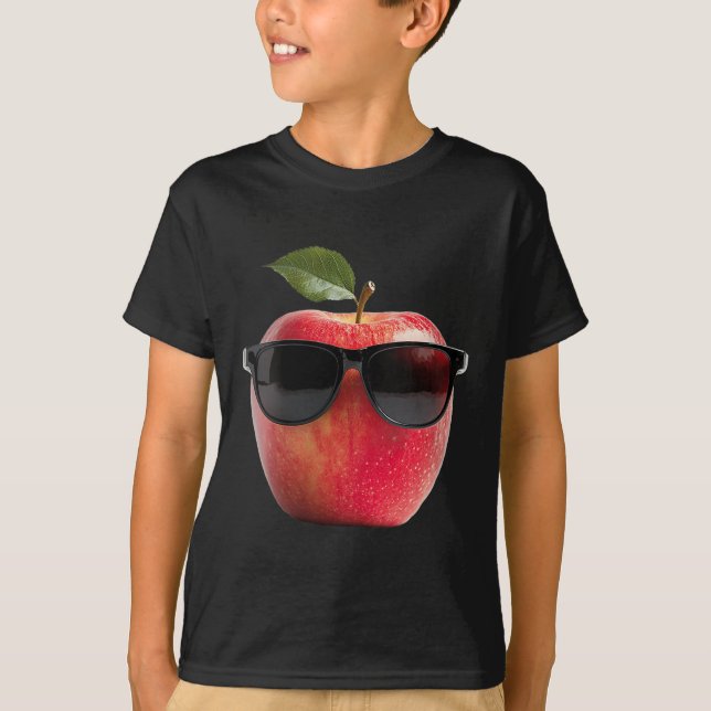 Frauen, die Sungles tragen Funny Fruit Costume Gra T-Shirt (Vorderseite)