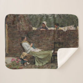 Frauen, die über der Gartenmauer chatten (Klatsch) Sherpadecke